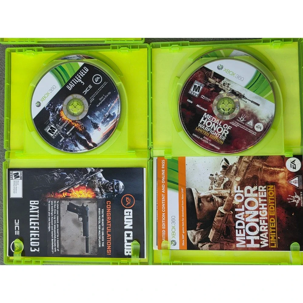 Xbox 360 Game Lot Battlefield 3 4‎ Medal of Honor Warfighter Call of Duty Ghosts